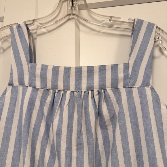 Joules Striped blue & white apron dress zip back - Picture 5 of 7